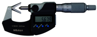 314-252-30 - Digitální řmenový mikrometr s prizm. dotekem 10-25 mm, měř. plochy s drážkami