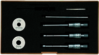 368-911 - Sada 3 ks třídotykové dutinoměry 6-12 mm + nastavovací kroužky 8 a 10 mm