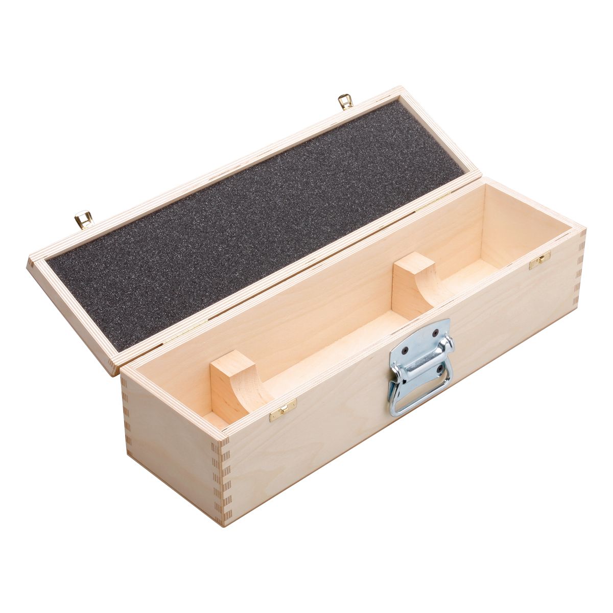 Prázdný dřevěný box pro kontrolní trn
