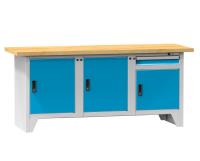 Modulární pracovní stůl 3-modulový BUK MASIV 2000 | PS2-4 | Polak CZ